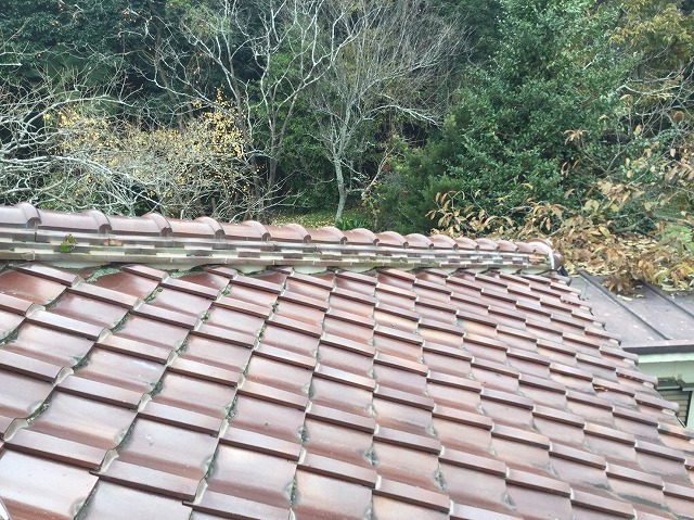 高砂市　隅棟　漆喰(しっくい)施工前