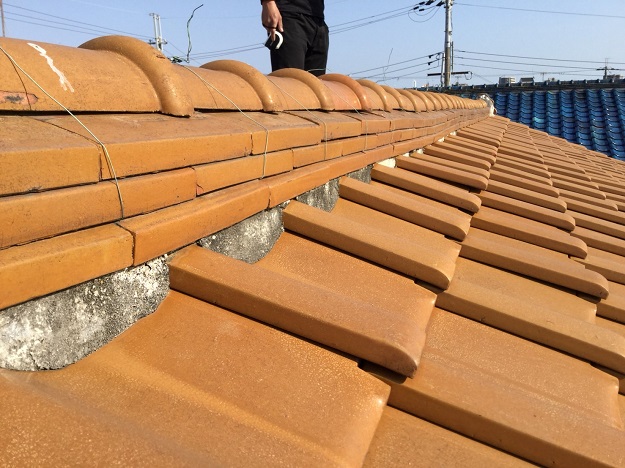 棟部の施工状態と内部の劣化