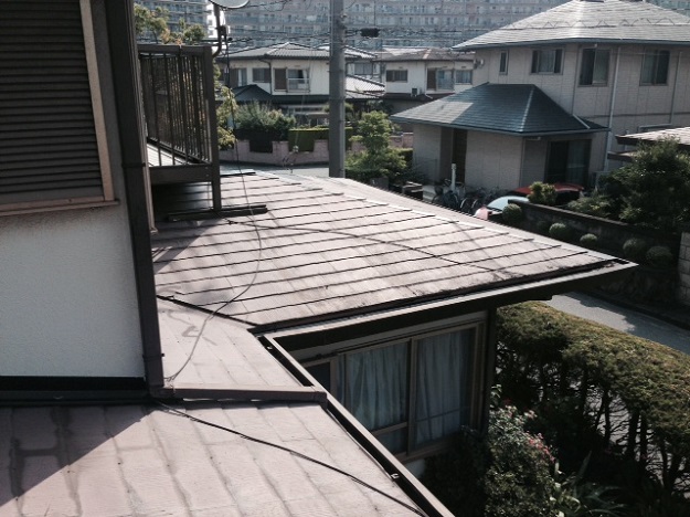 下屋と外壁取り合いの状況
