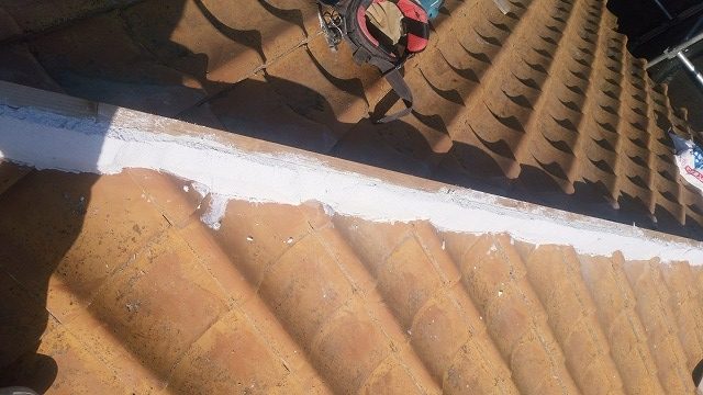 姫路市　隅棟モルロック施工