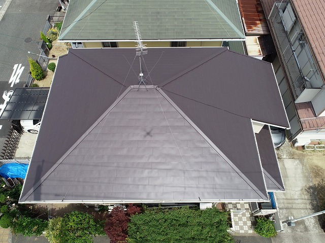 ドローンで確認した完成後の姿