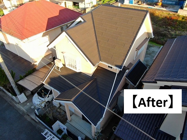 加古川市 ディプロマットⅡにカバー工事を行った急勾配屋根