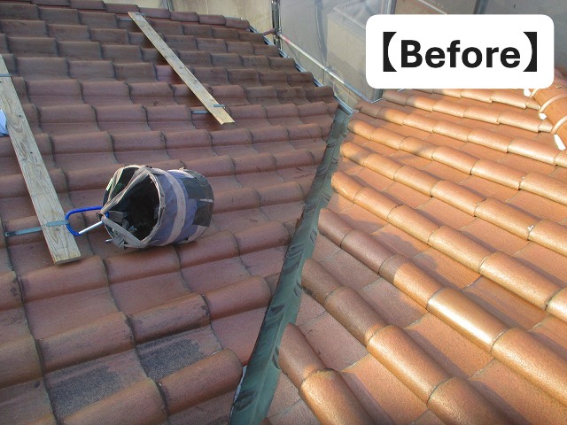 加古川市 劣化が進んだ銅板製の谷板金