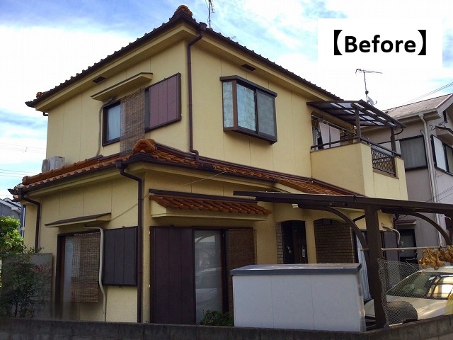 加古川市 外壁塗装工事を行った戸建て住宅　施工前