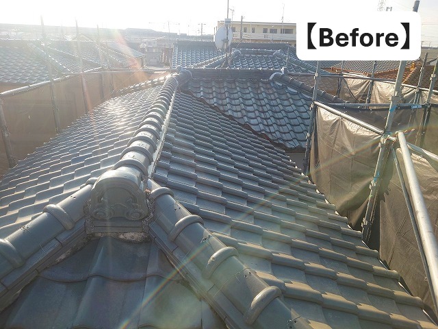 加古川市 経年劣化が進んだ和瓦屋根