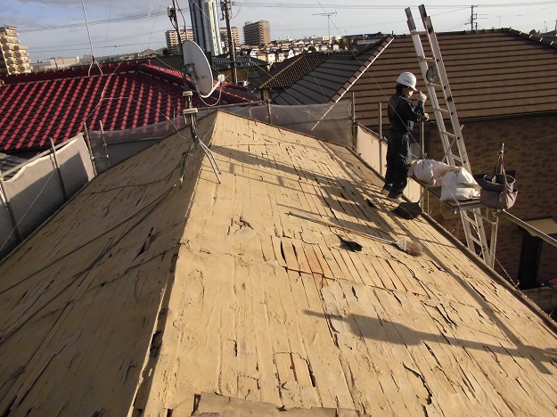 明石市　葺き土　撤去