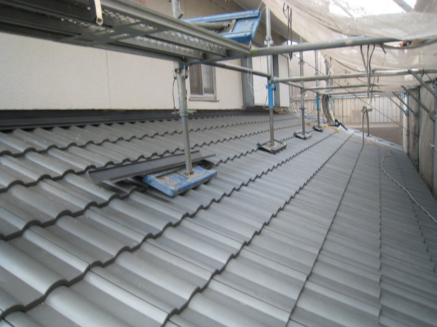 加古川市　防水　屋根下地材設置中