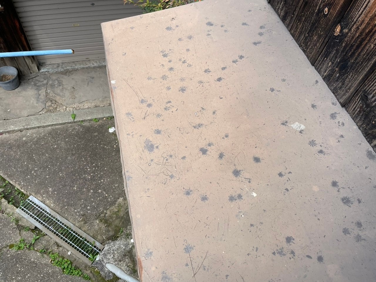 高砂市　板金庇　雹のかた