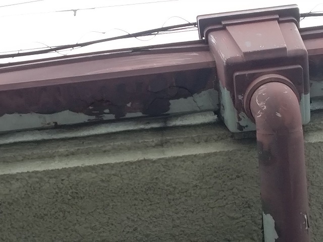 姫路市　角樋集水器(上合)付近ヒビ