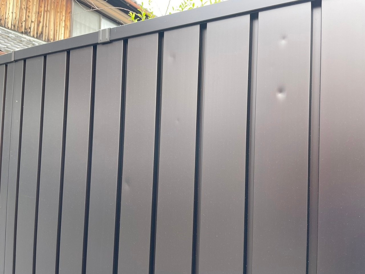 高砂市　縦目隠しフェンス雹こん