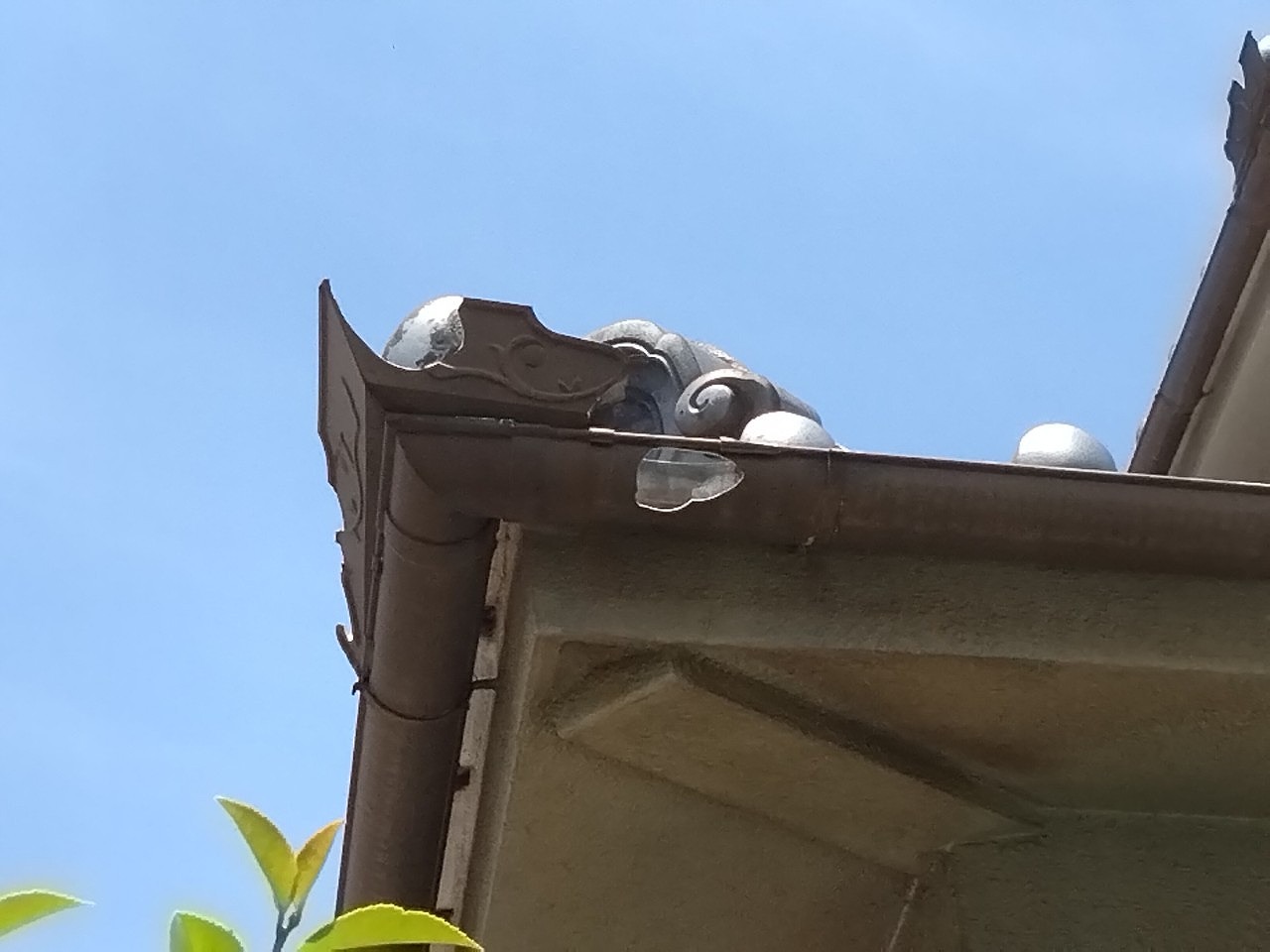 加古郡播磨町で雹被害発生｜外飾り板と半丸軒樋が貫通・破損した住宅の現地調査報告