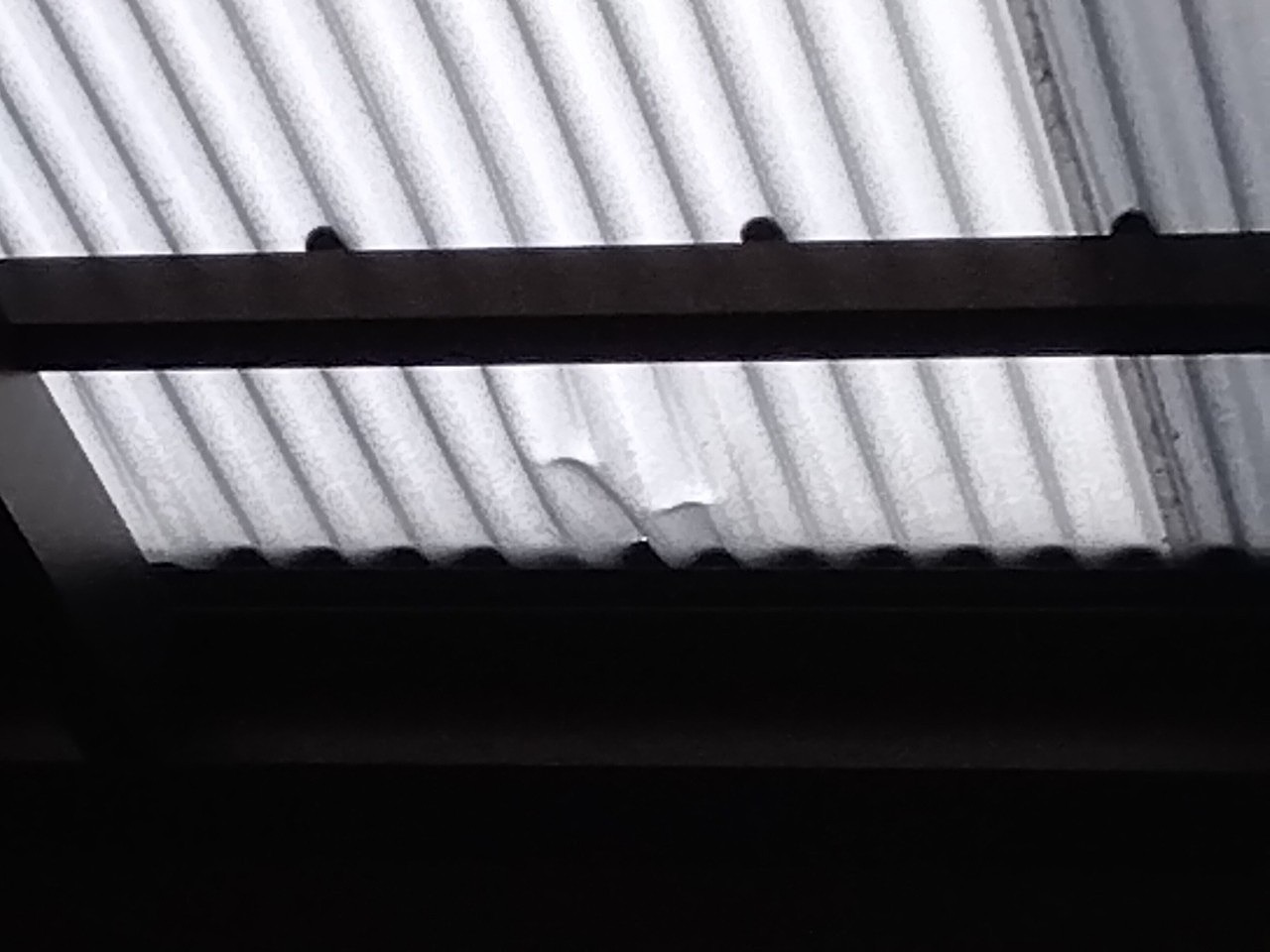 姫路市で発生した雹被害｜波板ポリカの歪みとサイクルポート破損の現地調査