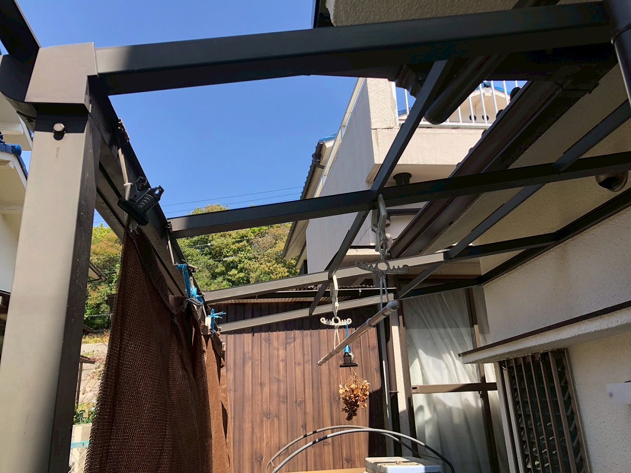 雹害ポリカ撤去