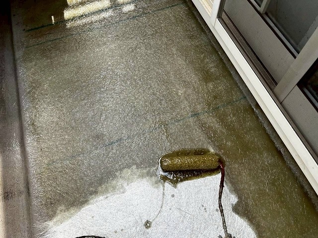 明石市の戸建て　ベランダのFRP防水