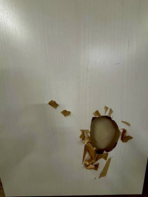 加古川市　室内扉の破損状況を確認