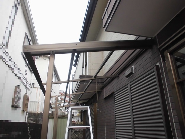 神戸市　波板工事　火災保険　before