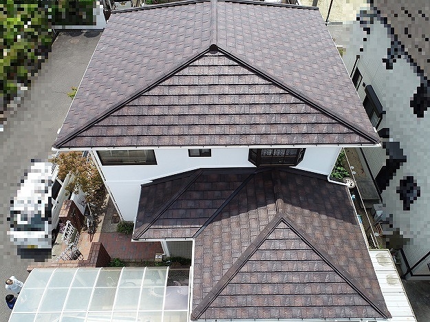 神戸市　施工事例　葺き替え工事　セメント瓦　after