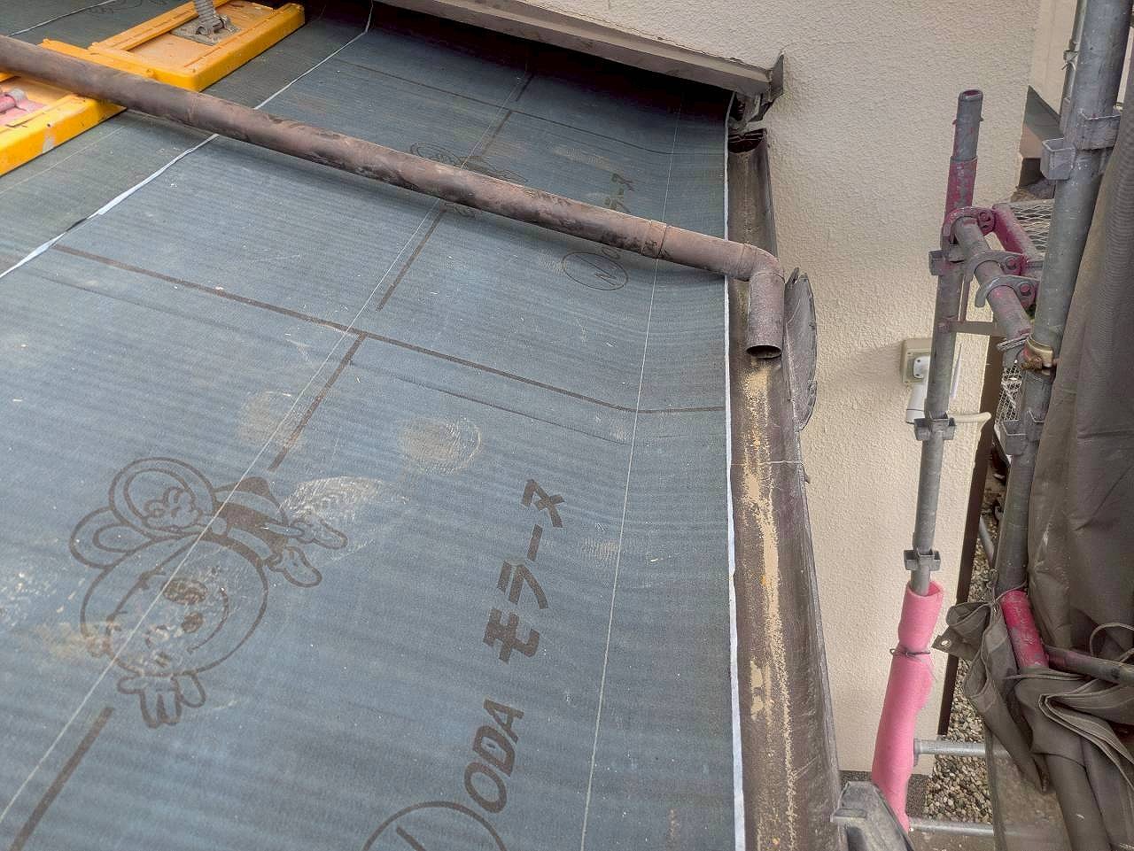 高砂市　下屋根ルーフィング完了