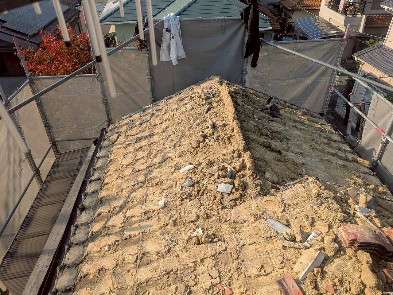 高砂市　瓦を撤去した屋根