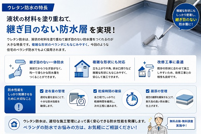 姫路市　ウレタン防水　説明