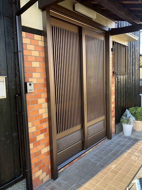 加古川市_玄関扉の交換完了