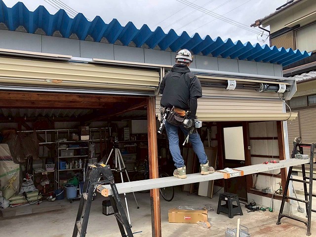 加古川市_シャッター交換作業