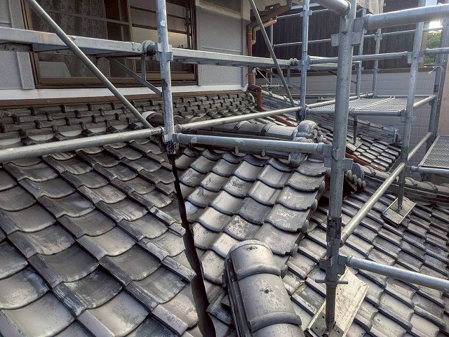 加古川市　屋根の色褪せ