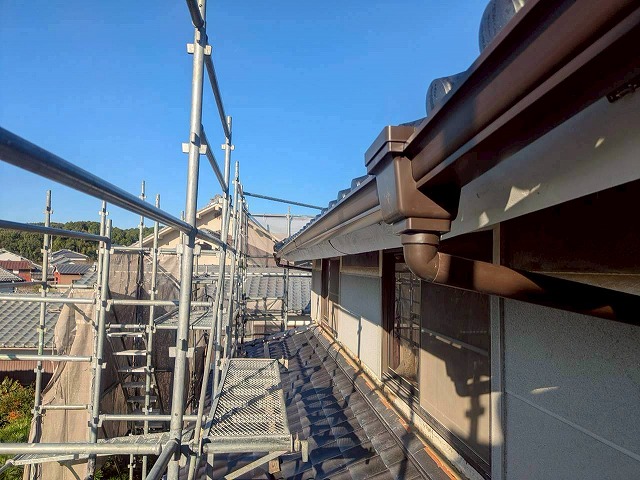 加古川市　雨樋の施工完了