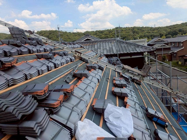加古川市　瓦の設置状況