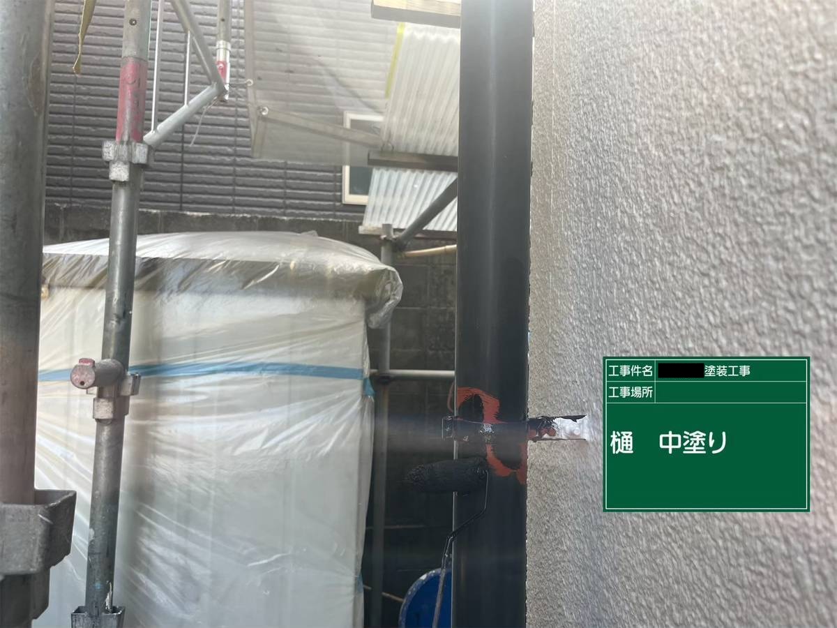 加古郡播磨町 鉄骨階段と雨樋の塗装工事を実施!長持ちする美しい仕上がりに!