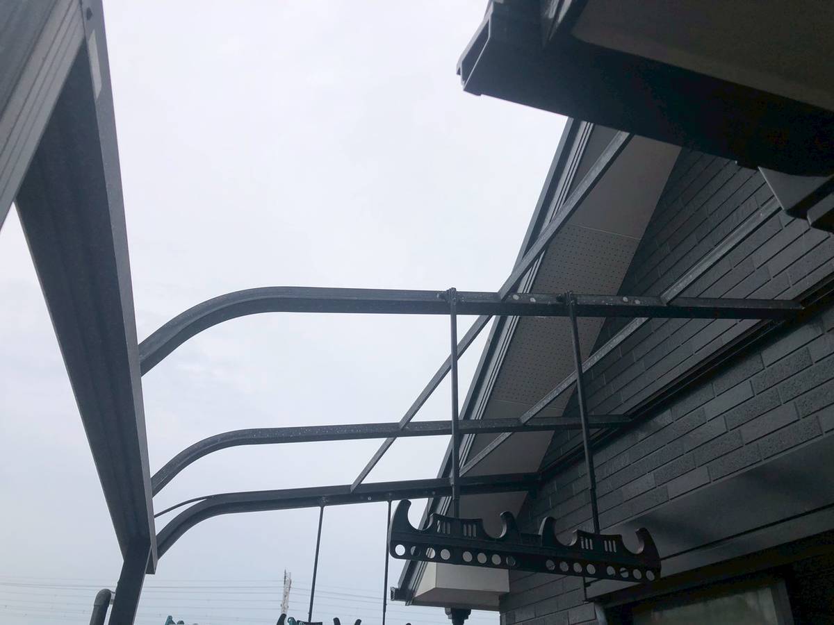 加古郡播磨町　物干し場　ポリカ　撤去