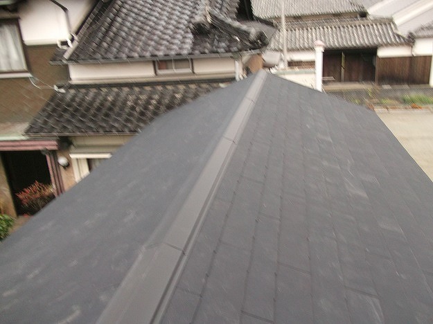 高砂市　倉庫　葺き替え工事　コロニアルクァッド　施工完了