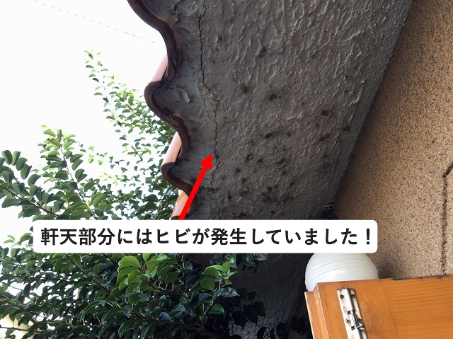 軒天のヒビ