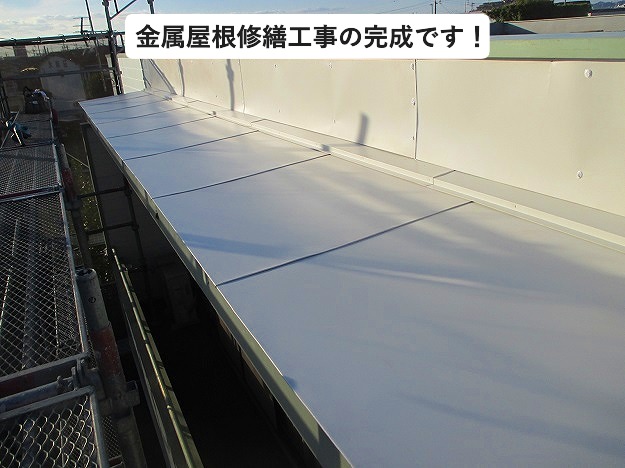 加古郡播磨町にて修繕を行ったガルバリウム鋼板製の屋根