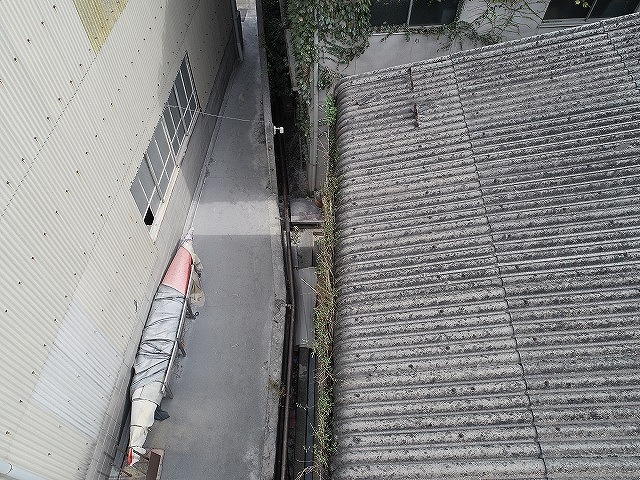 明石市　工場　下屋根ドローン屋根調査