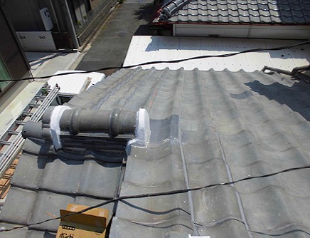 加古川市で雨漏り修理を行った瓦の屋根