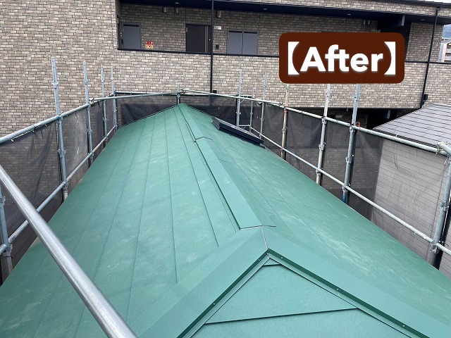 神戸市西区にて屋根カバー工事を行った３階建ての住宅施工後写真