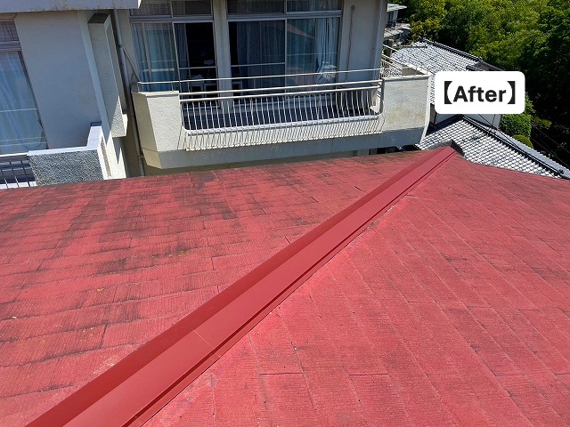 神戸市西区で行った棟包板金交換作業完工後