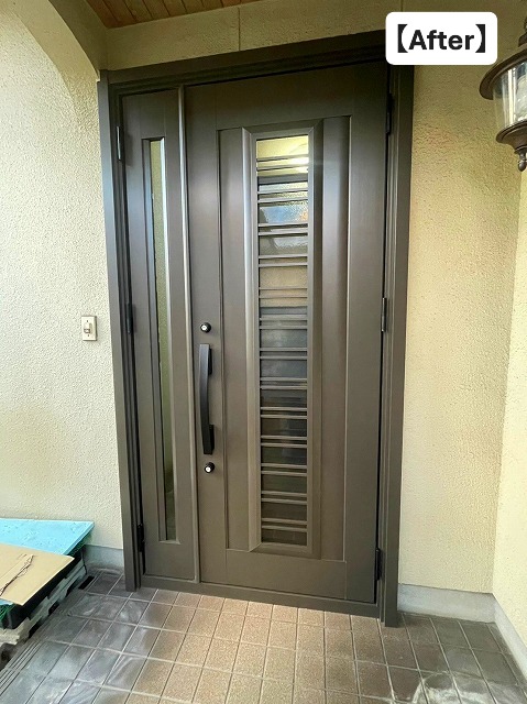 明石市にて入れ替えを実施したLIXIL製玄関扉