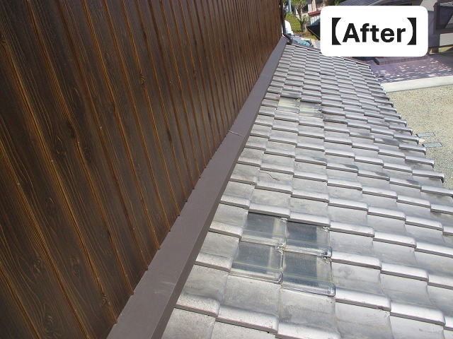 高砂市　外壁・屋根取り合いからの雨漏り補修後