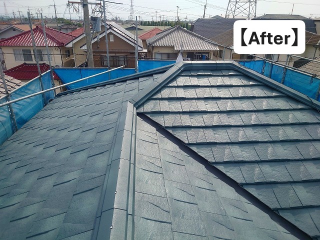 高砂市にて瓦屋根から軽量屋根材に葺き替え工事を行った住宅