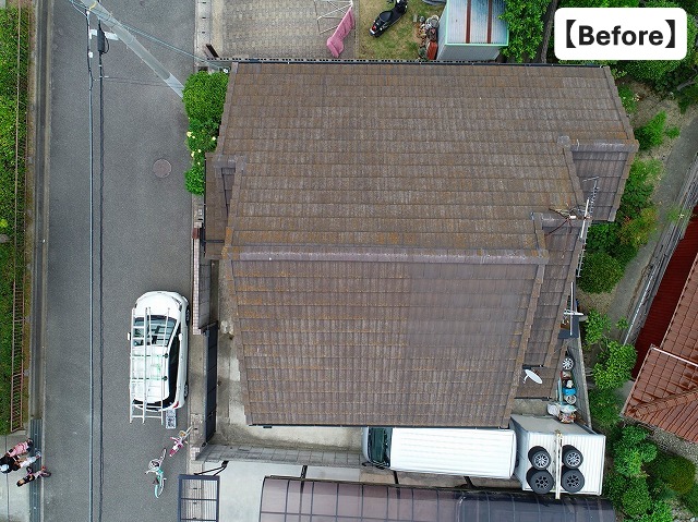 神戸市西区の戸建て住宅で屋根に使われているセメント瓦のモニエル瓦 ホームステッド