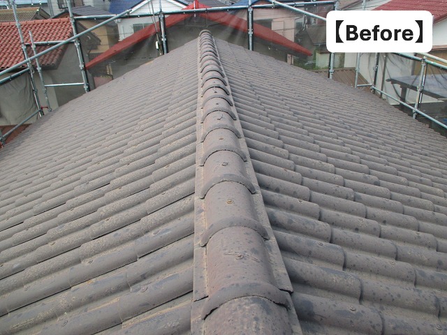 高砂市にて屋根葺き替え工事を行ったセメント瓦屋根