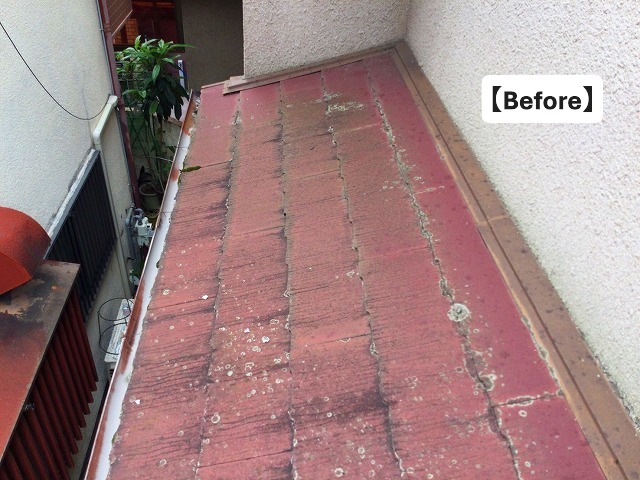 高砂市にて金属屋根で改修工事を行ったスレート下屋根