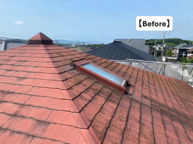 小野市　金属屋根材にて屋根リフォームを行ったスレート屋根