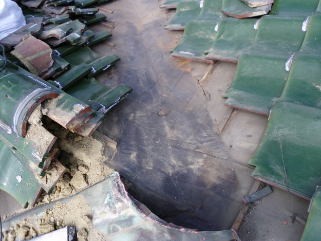 加古川市　屋根工事　アップ