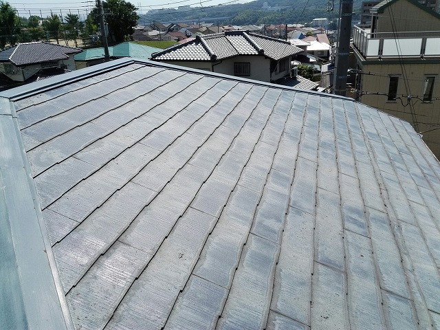 加古川市　カラーベスト屋根　経年劣化