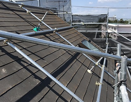 高砂市　色あせたカラーベスト屋根
