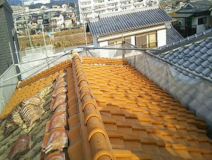 加古郡稲美町　施工前の屋根