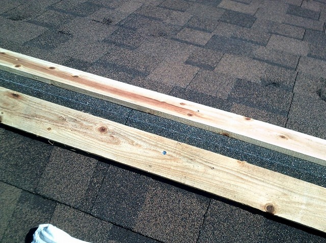 高砂市　棟下地を設置した様子